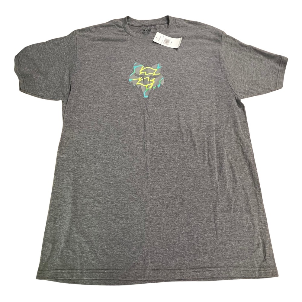 Fox Racing Short Short Sleeve Tee Men's Large Grey‎ NWT Fox Head